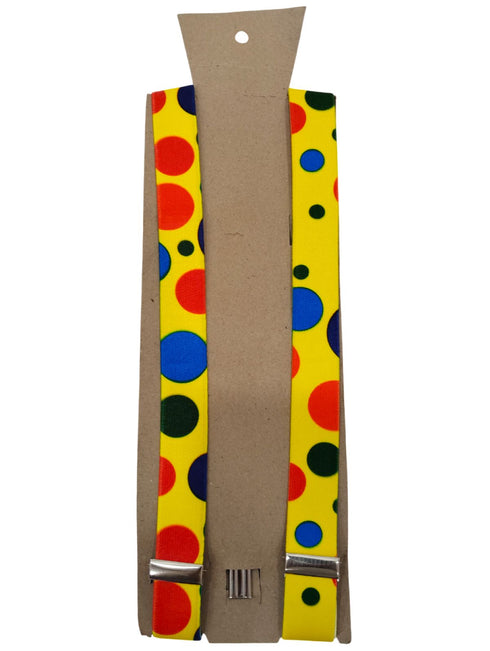 BookMyCostume Adjustable Elastic Y-Back Style Unisex Suspender in Joker Look for Adults – Fancy Dress Costume Accessory with Strong Metal Clips