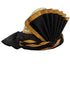 BookMyCostume Elegant Pathani Turban with Gold and Black Accents – Traditional Fancy Dress Costume Accessory for Kids & Adults