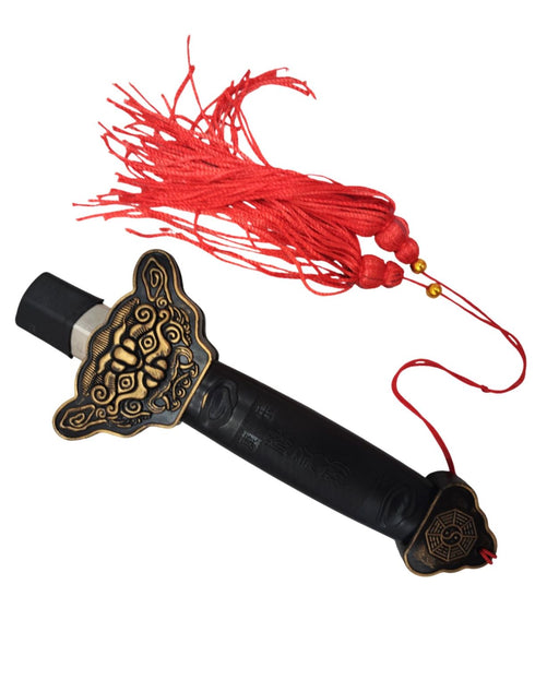 BookMyCostume Foldable Ninja Sword for Kids (5+) & Adults – 32" Smooth Steel Blade with Plastic Handle & Red Tassel – Safe Fancy Dress Accessory & Cosplay Prop