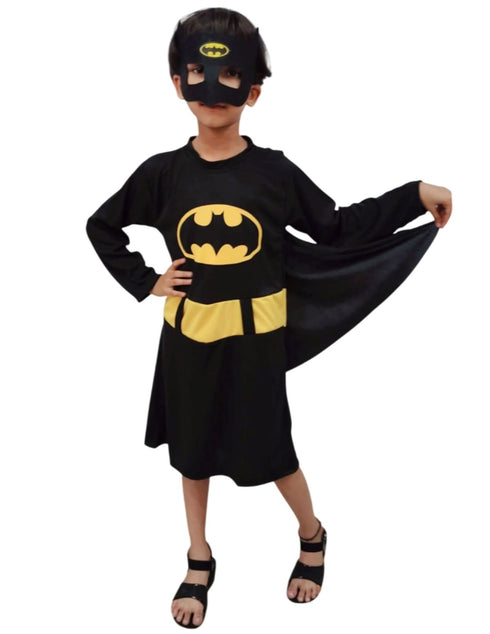 BookMyCostume Black Bat Costume for Girls with Attached Cape & Eye Mask | Superhero Costume for Girls | Fancy Dress Outfit For Girls