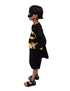 BookMyCostume Black Bat Costume for Girls with Attached Cape & Eye Mask | Superhero Costume for Girls | Fancy Dress Outfit For Girls