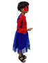 BookMyCostume Spider Web Hero Girl Costume Set – Red & Blue Frock with Net Sleeves | Superhero kids Fancy Dress Outfit For Girls