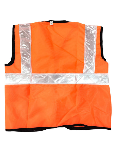 BookMyCostume Orange Reflective Safety Jacket for Kids | Labor Day Dress Costume | Worker Uniform Vest | Bike Safety Jacket | School Fancy Dress Costume