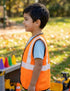Orange Reflective Safety Jacket for Kids | Labor Day Dress Costume | Worker Uniform Vest | Bike Safety Jacket | School Fancy Dress Costume