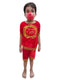BookMyCostume Vanar Sena Costume for Kids – Red Top & Shorts with Hanuman Face Mask & Tail | Hanuman Getup for Kids Fancy Dress Outfit for Annual Functions & Mythological Themes