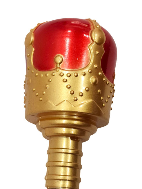 BookMyCostume Royal King Crown/Taj & Scepter Set for Kids  Fancy Dress Accessories with Metallic Finish for Halloween, Cosplay & Themed Events | Free Size