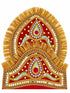 Traditional Red Mukut for Adults – Adjustable Crown with Pearl Work & Velcro Closure | Ideal for Ramleela, Goddess Costume & Fancy Dress Events