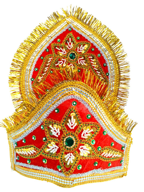 BookMyCostume Royal King & Mythological Character Accessory Set for Adults – Jewellery Set for School Grown-ups | Ideal for Ramleela, Fancy Dress & Cultural Events | Adults