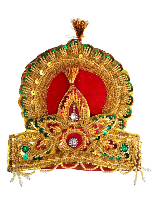 BookMyCostume Royal King & Mythological Character Accessory Set for Kids – Crown & Jewellery set Combo | Ideal for Ramleela, Fancy Dress & Cultural Events | Kids