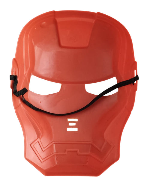 BookMyCostume Red & Yellow Superhero Mask for Kids – Halloween Theme Cosplay Face Mask | Plastic Superhero mask for Fancy Dress & Roleplay