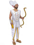 Mahabharat Warrior Costume for Kids – Arjun / Bhishma Pitamah Look with Silver Chest Armor & Accessory Set | Indian Mythological Fancy Dress for School & Cultural Events