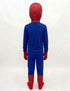 5 Pc Set Red and Blue Super Hero Dress for Boys | Superhero Dress with Top, Bottom, Mask, Gloves, and Socks | Birthday Party Prop, Halloween Theme Cosplay Dress