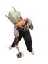 BookMyCostume 3 Pc Grey Thunder God Muscle-Look Superhero Costume with Padded Chest, Arms, Hammer & Plastic Face Mask | Sublimation Printed Fancy Dress Outfit | Birthday Celebration Costume