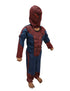 BookMyCostume 2 Pc Red Blue Web Hero Muscle-Look Superhero Costume with Padded Chest, Arms & Cloth Mask | Sublimation Printed Fancy Dress Outfit | Birthday Celebration Costume