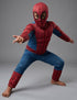 2 Pc Red Blue Web Hero Muscle-Look Superhero Costume with Padded Chest, Arms & Cloth Mask | Sublimation Printed Fancy Dress Outfit | Birthday Celebration Costume
