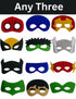 Pack of 3 Assorted Superhero Felt Eye Masks for Kids | Dress-Up Party Props with Elastic Strap | Fancy Dress, Birthday & Halloween Theme Decoration