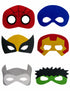 Pack of 3 Assorted Superhero Felt Eye Masks for Kids | Dress-Up Party Props with Elastic Strap | Fancy Dress, Birthday & Halloween Theme Decoration