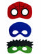 Pack of 3 Assorted Superhero Felt Eye Masks for Kids | Dress-Up Party Props with Elastic Strap | Fancy Dress, Birthday & Halloween Theme Decoration