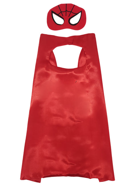 BookMyCostume Spider Cape and Mask Set for Kids - Superhero Dress Up Costumes for Boys and Girls | Perfect for Dress Up, Cosplay, Halloween & Parties | 3-10 Years