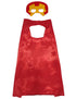 Red & Yellow Cape and Masks Set for Kids - Superhero Dress Up Costumes for Boys and Girls | Perfect for Dress Up, Cosplay, Halloween & Parties | 3-10 Years