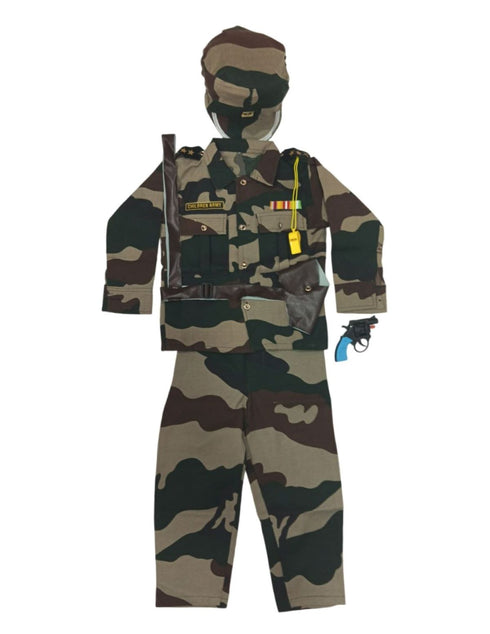 6pcs Military Woodland Print | Independence Day | Army Dress | Community Helper Soldier for Patriotic Events for Role Play