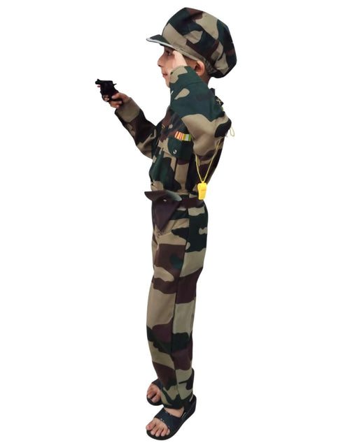 6pcs Military Woodland Print | Independence Day | Army Dress | Community Helper Soldier for Patriotic Events for Role Play