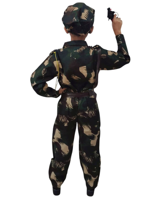 6pcs Army Leaf Print | Independence Day | Army Costume | Community Helper Commando Soldier for Patriotic Events for Role Play
