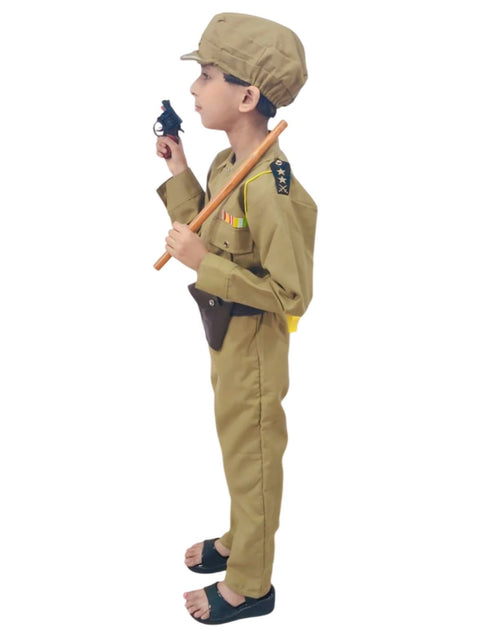 BookMyCostume Police Dress for Kids | 7 Pcs Set Police Uniform Costume – Professionals & Helpers Theme | Ideal for Fancy Dress, Role Play, Independence Day & School Events