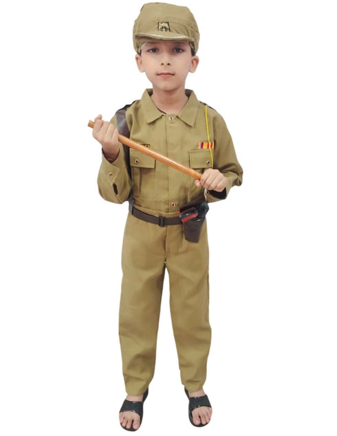 BookMyCostume Police Dress for Kids | 7 Pcs Set Police Uniform Costume – Professionals & Helpers Theme | Ideal for Fancy Dress, Role Play, Independence Day & School Events