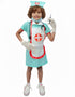 BookMyCostume Community Helper Nurse Sister Fancy Dress Costume For Girls | Complete Set with Frock, Apron, Cap, Stethoscope & Syringe – Perfect for Role Play & Kids Fancy Dress