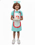 BookMyCostume Community Helper Nurse Sister Fancy Dress Costume For Girls | Complete Set with Frock, Apron, Cap, Stethoscope & Syringe – Perfect for Role Play & Kids Fancy Dress