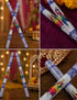 Wooden Raja Rani Dandiya Sticks | Traditional Seth Sethani Garba Sticks for Navratri & Dance Festivals | PVC Coated White & Blue Wooden Dandiya (1 Pair – 2 Sticks) | Fancy Dress Accessory for Kids & Adults
