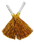 BookMyCostume Golden Pom Pom with Stick | Cheerleader Pompoms for Kids Dance | Pom Poms for Kids for Dance & Sports Events | Cheer Girls Pom Pom for School Annual Day | Fancy Dress Costume Acessory