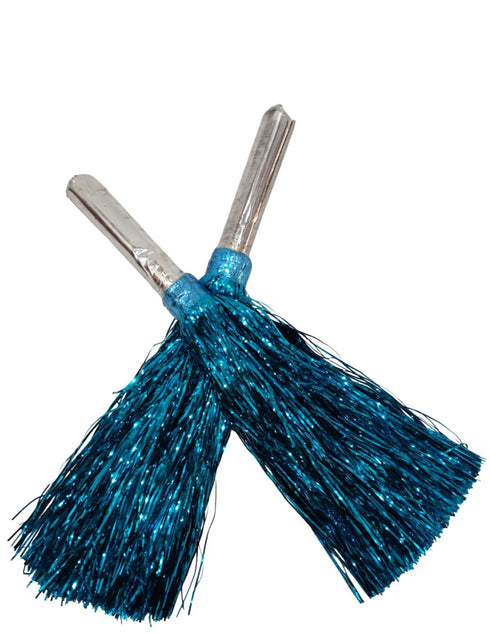BookMyCostume Turquoise Pom Pom with Stick | Cheerleader Pompoms for Kids Dance | Pom Poms for Kids for Dance & Sports Events | Cheer Girls Pom Pom for School Annual Day | Fancy Dress Costume Acessory