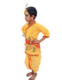BookMyCostume Krishna Dress for Baby Boy | Print Shri Krishna Costume for Kids with Patka, Flute, Mukut & Mala | Janmashtami Photoshoot Outfit | Fancy Dress RolePlay Costume for Kids
