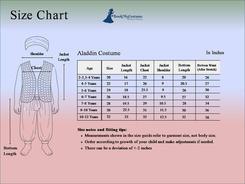 BookMyCostume Aladdin Arabian Boys Western Dance Costume for Boys Kids Costume for School Annual Days