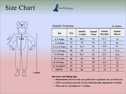 Orange Tiger Animal Kids Fancy Dress Costume | Indian