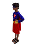 BookMyCostume Supreme Girl Red & Blue Character – Dress with Cape & Eye Mask | Superhero Kids Fancy Dress Outfit For Girls