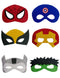 BookMyCostume Pack of 6 Mavel Avenging Superhero Felt Eye Masks for Kids | Dress-Up Party Props with Elastic Strap | Fancy Dress, Birthday & Halloween Theme Decoration