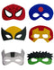 Pack of 6 Mavel Avenging Superhero Felt Eye Masks for Kids | Dress-Up Party Props with Elastic Strap | Fancy Dress, Birthday & Halloween Theme Decoration