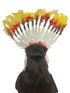 Tribal Fiery Feather Headdress Crown Fancy Dress Costume for Adults