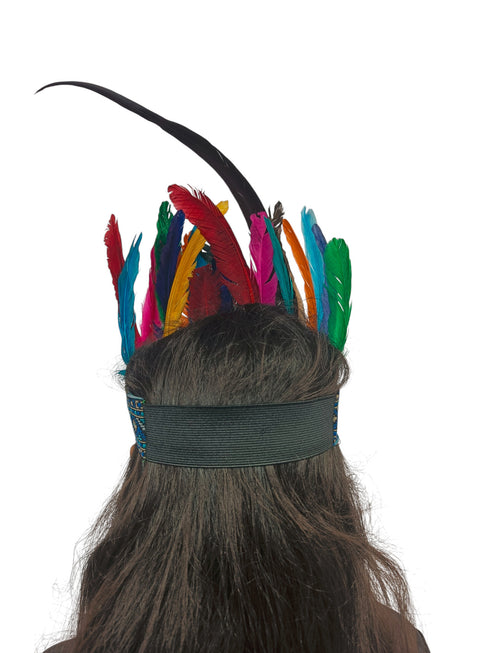 Carnival Multicolor Feather Headdress Crown Fancy Dress Costume