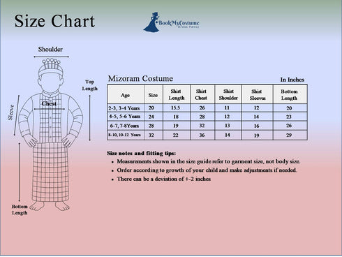 BookMyCostume Mizoram Indian Eastern State Folk Costume - Female