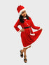 BookMyCostume Christmas Dress for Girls Santa Theme Frock Fancy Dress Costume | Santa Girl Costume - Premium
