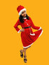 BookMyCostume Christmas Dress for Girls Santa Theme Frock Fancy Dress Costume | Santa Girl Costume - Premium