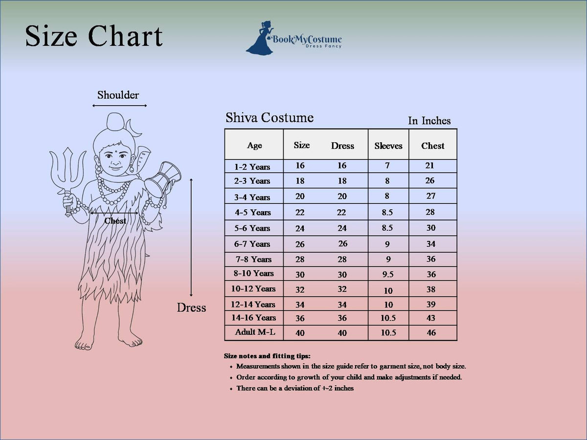 Rent or Buy Lord Shiva Hindu God Kids Fancy Dress Online in India