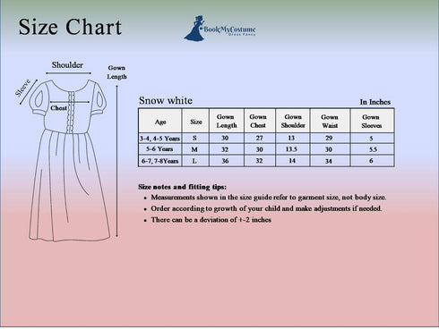 BookMyCostume Kind Princess with Dwarfs Fairy tale Kids Fancy Dress Costume | Imported