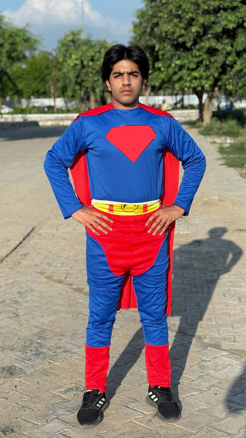 BookMyCostume Supreme Man Superhero Halloween Theme Party Costume for Men | Boys | Adults - Regular