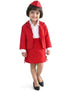 Airline Air Hostess Kids Fancy Dress Costume for Girls - Red