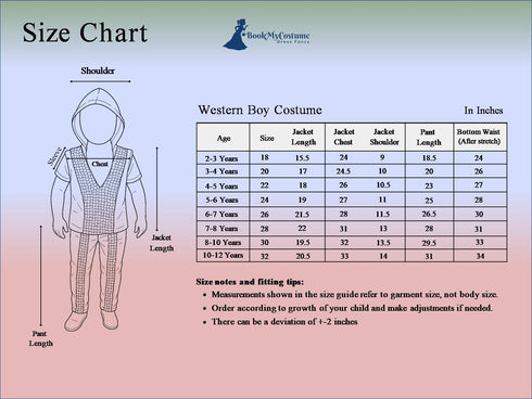 Western Dance Costume for Boys - Green & Golden - Tshirt with Trousers - Premium